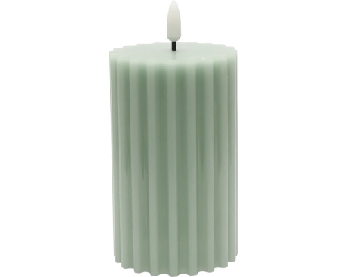LED waxkaars Lafiora H 15 cm groen incl. 3D vlam