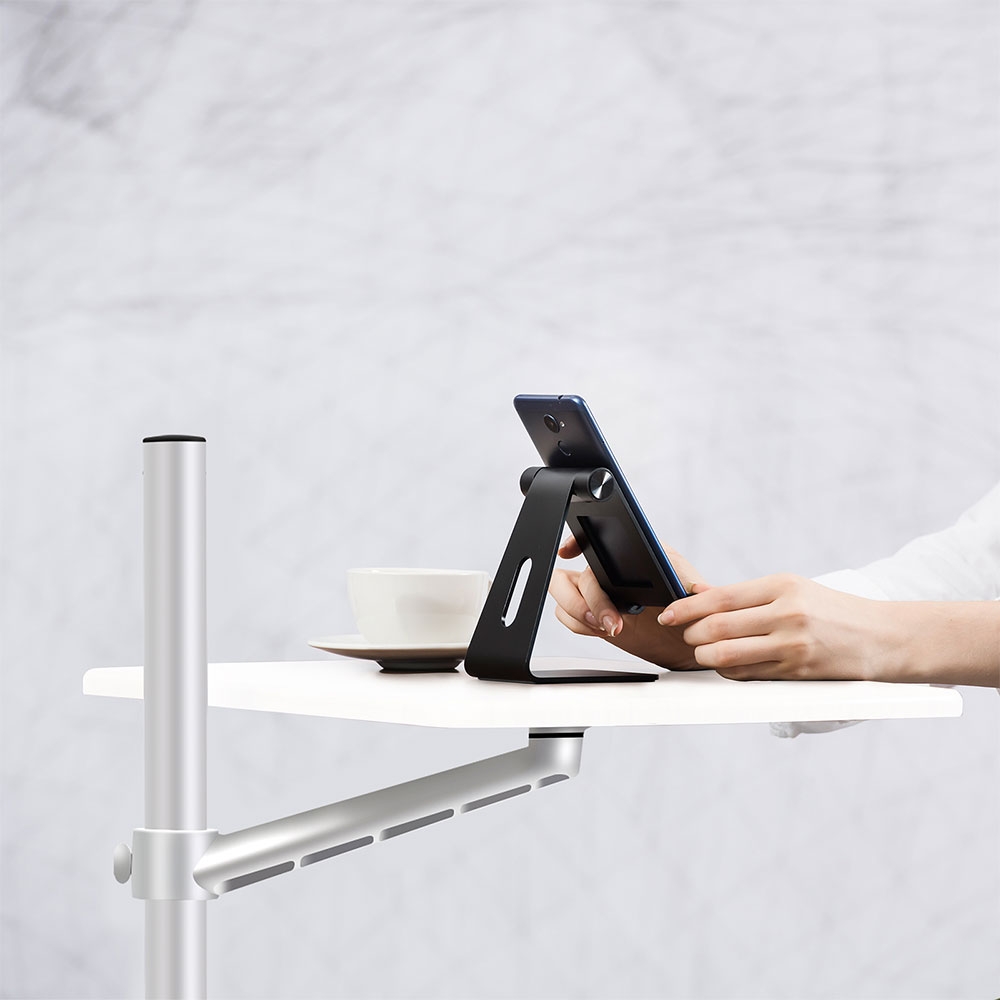 Universal Höhenverstellbare Alu Stativ Halterung Bodenständer für Tablets / Laptops (bis 17