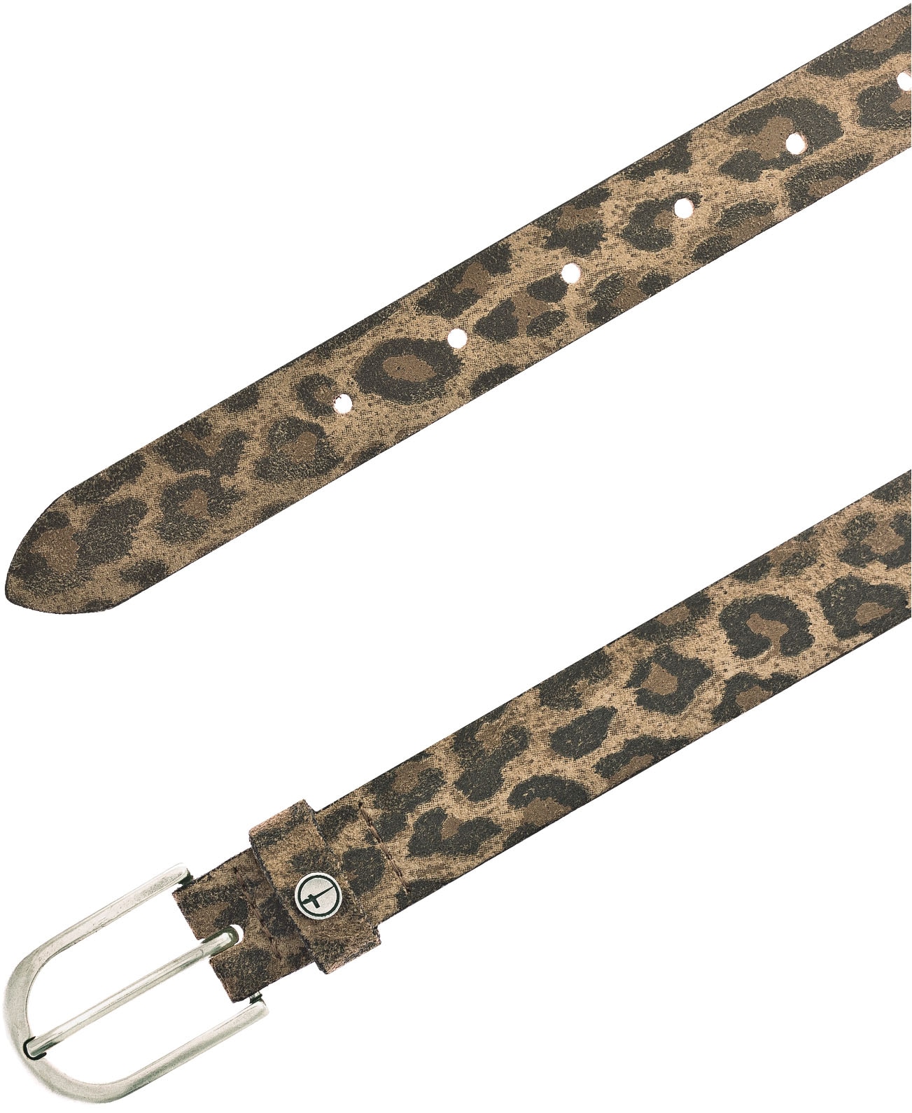 Tamaris Ledergürtel , stilvolles Leo-Muster, hochwertiges Rindleder mit Vintage-Finish