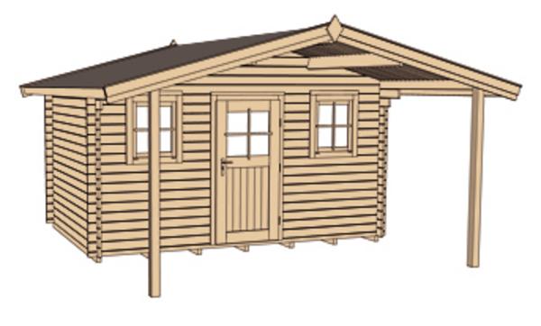 Weka Weekendhaus 138 Gr. 1, ca. B450/H299/T514