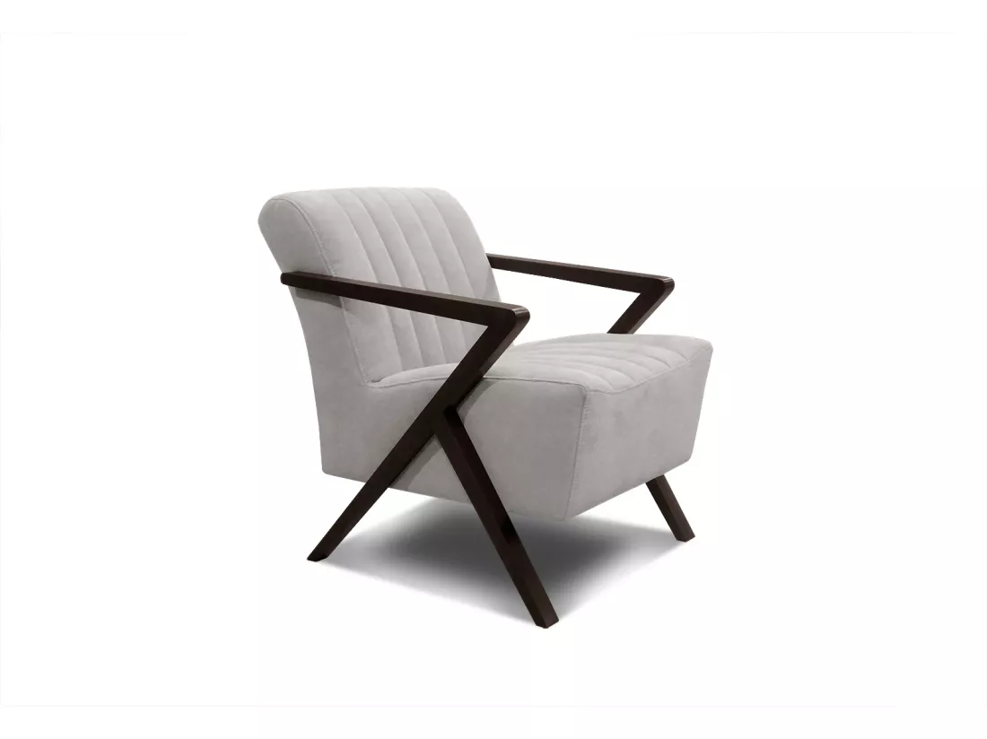 Fauteuil fixe Lebron, tissu beige