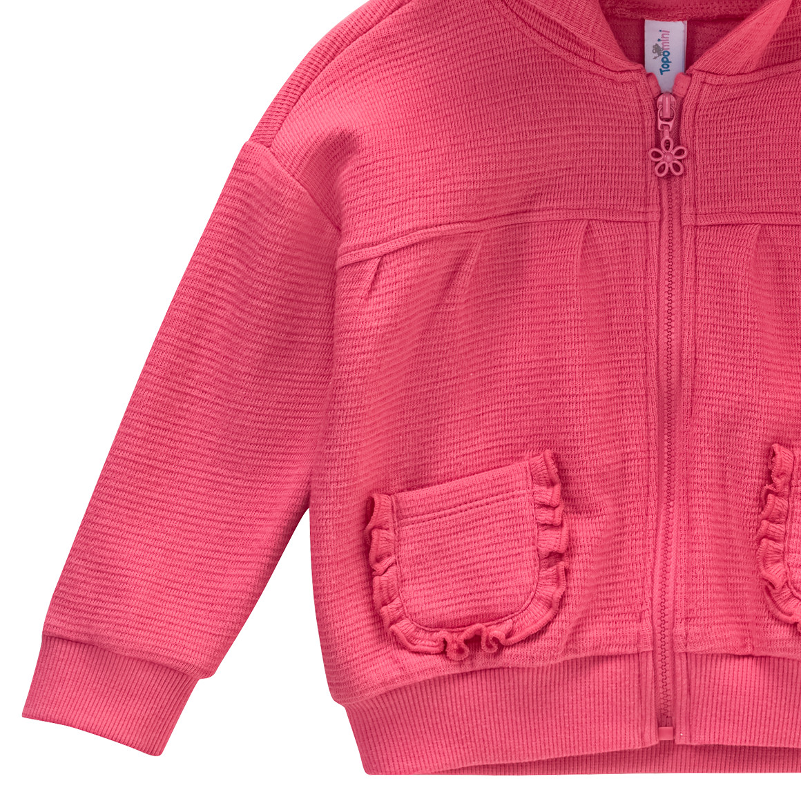 Topomini Baby Sweatjacke mit Kapuze pink