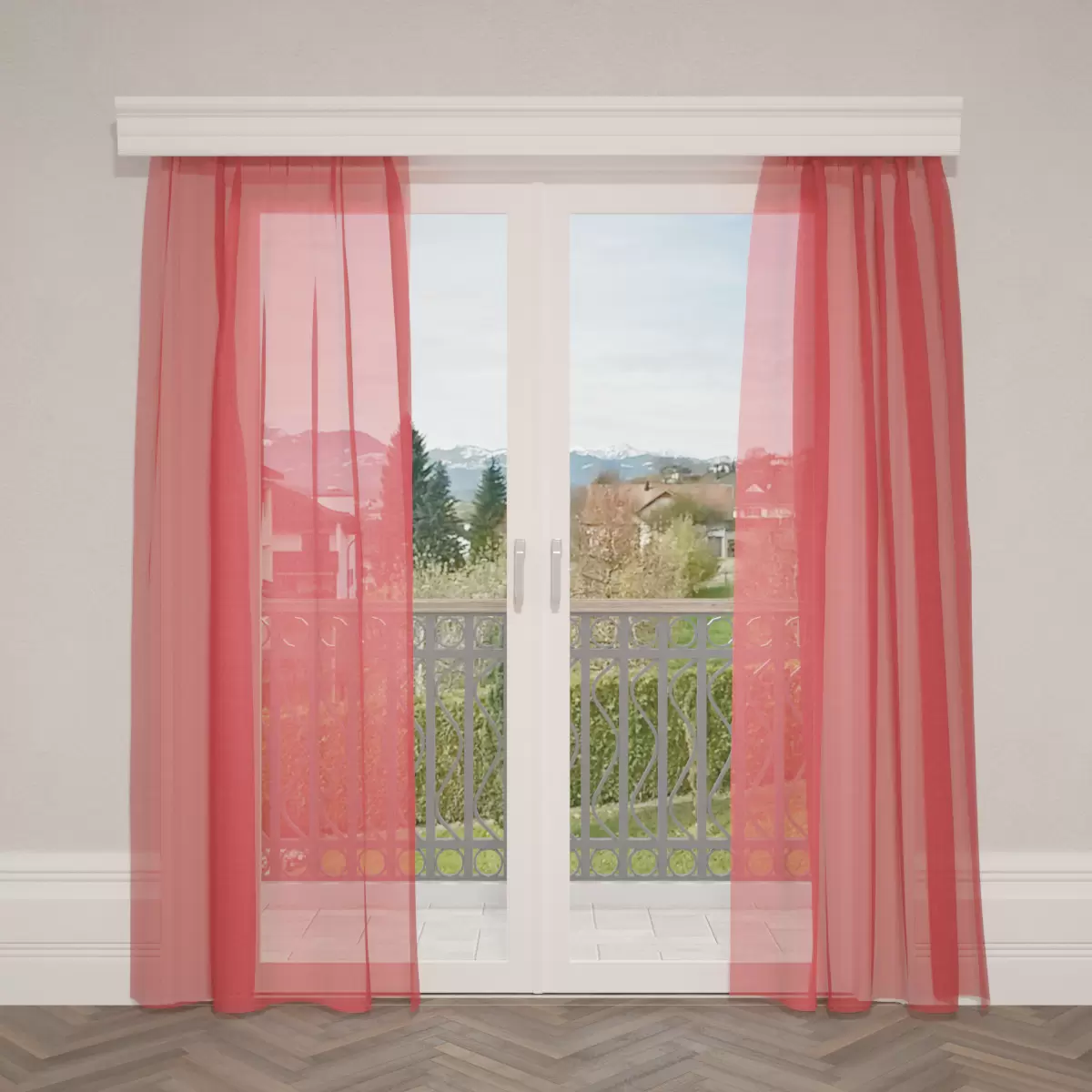 Tagvorhang Mousseline Rot