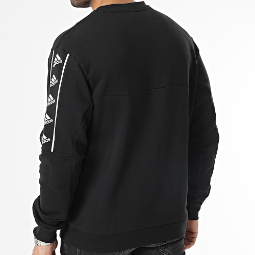 Sweat Crewneck A Bandes IC6809 Noir