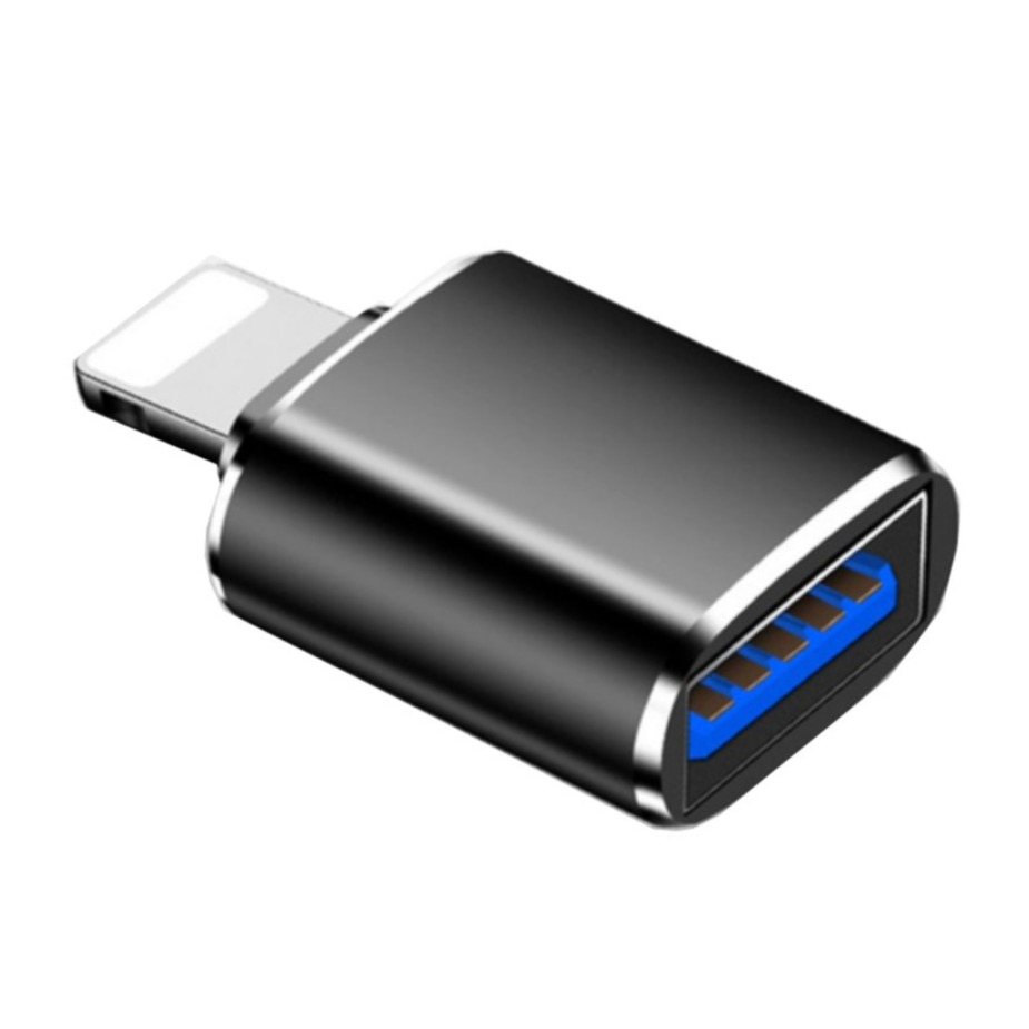 OTG USB A auf Lightning Adapter Konverter - Schwarz