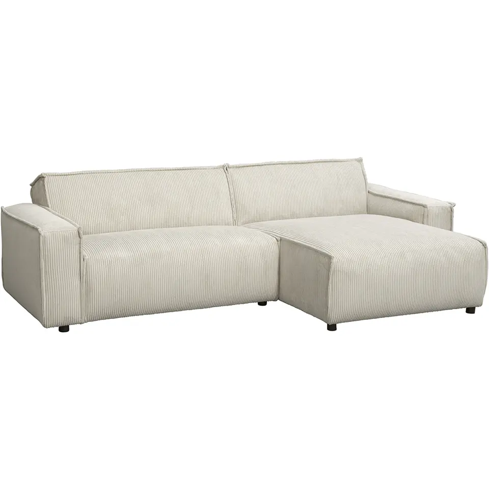Bank Brooklyn met chaise longue rechts - Soop - crème