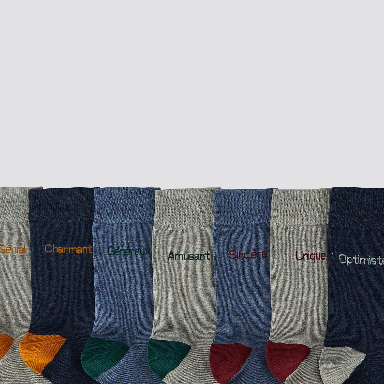 Coffret cadeau de 7 paires de chaussettes Multicolore