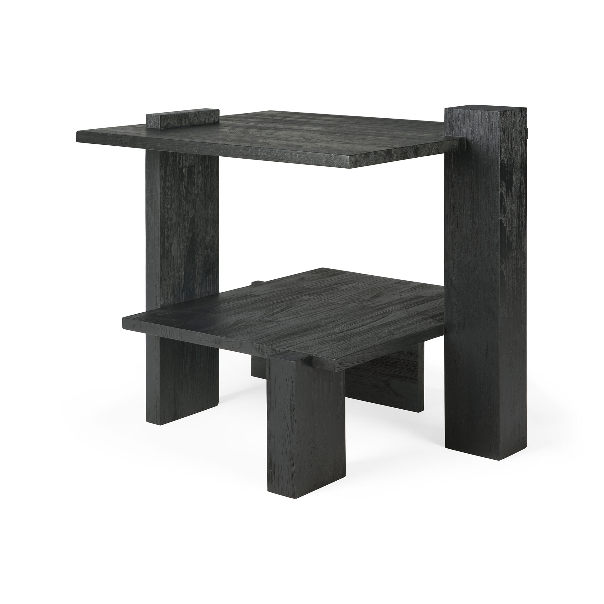 Abstract bijzettafel zwart teak