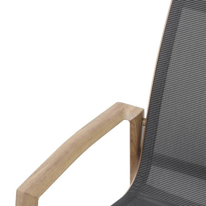 Fauteuil de jardin empilable AXANT Gris poivre / Honey