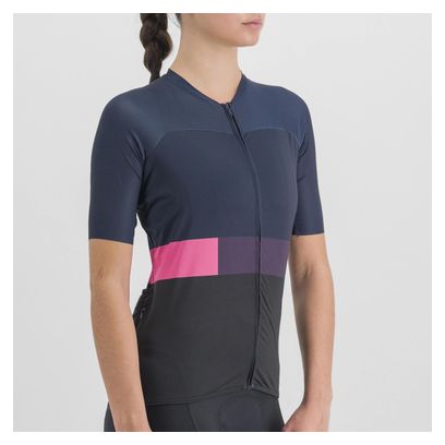 Maillot Manches Courtes Femme Sportful Snap Bleu Marine