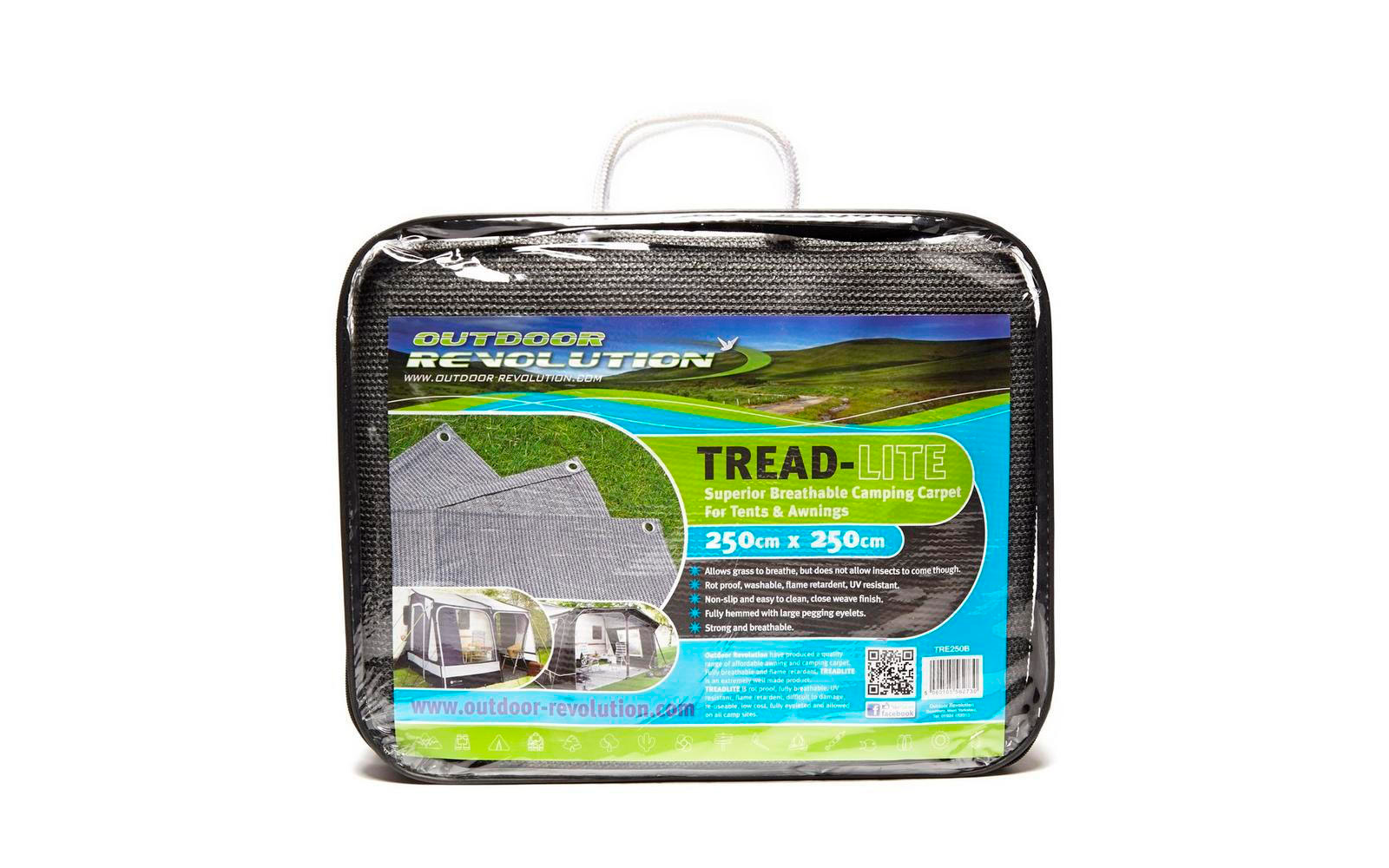 Outdoor Revolution Treadlite Vorzeltteppich 250 x 250 cm grau