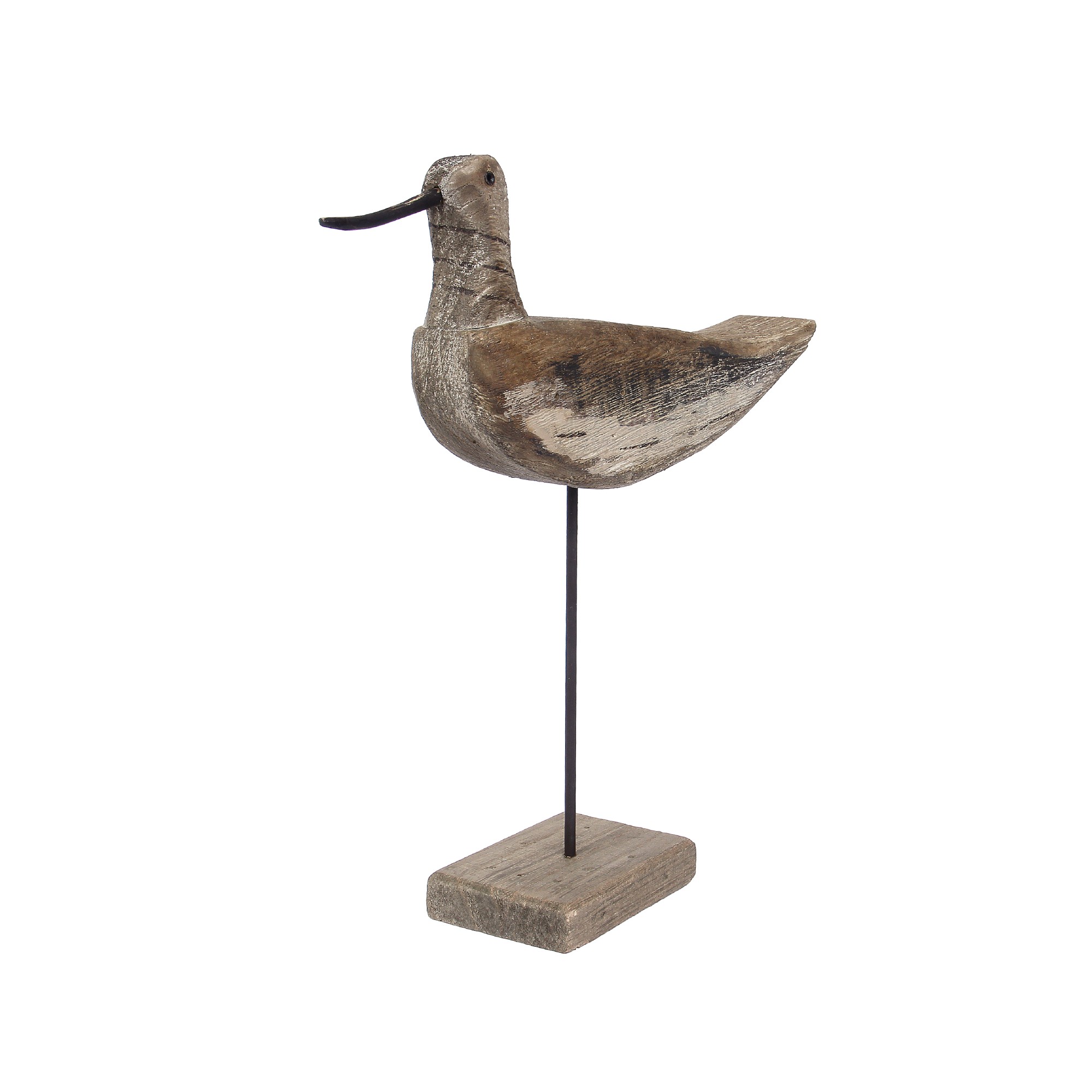 Vogel auf Ständer, natur, H 35 cm, B 32 cm, L 6 cm von fischer's lagerhaus