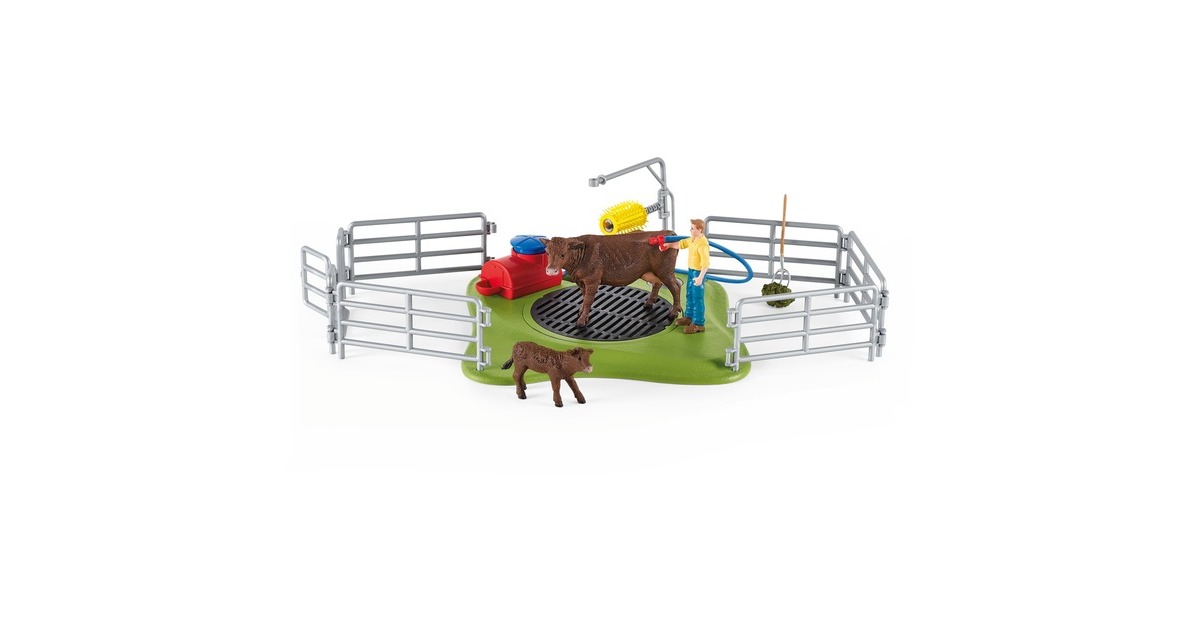 SchleichFarm World - Koe wasstation speelfiguur