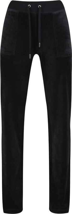 Juicy Couture Del Ray Classic Velour Pant Pocket Design Black