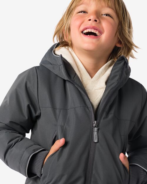 manteau à capuche gris foncé