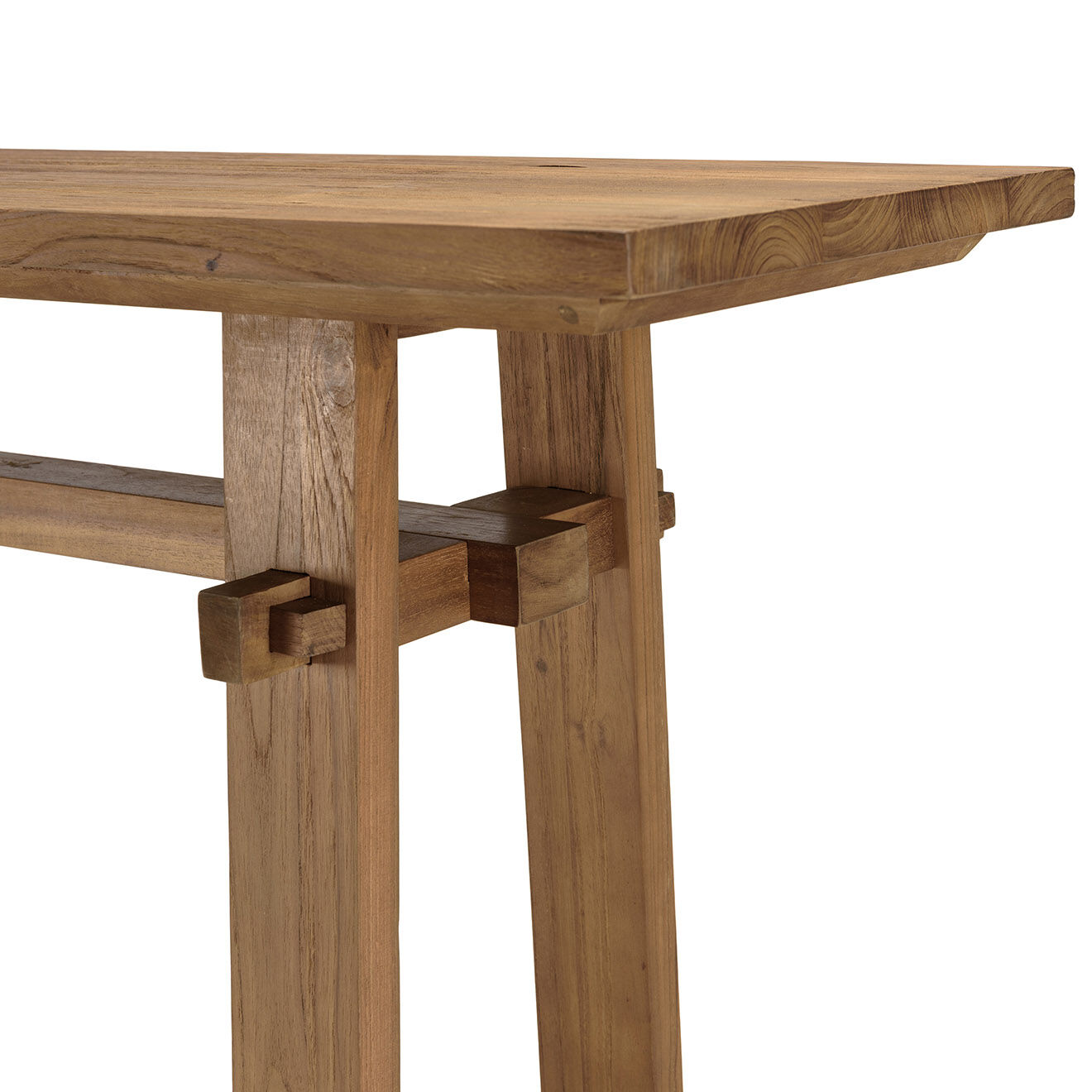 Macabane Console en bois de teck recyclé Sixtine bois - 140.5x40x78.5 cm