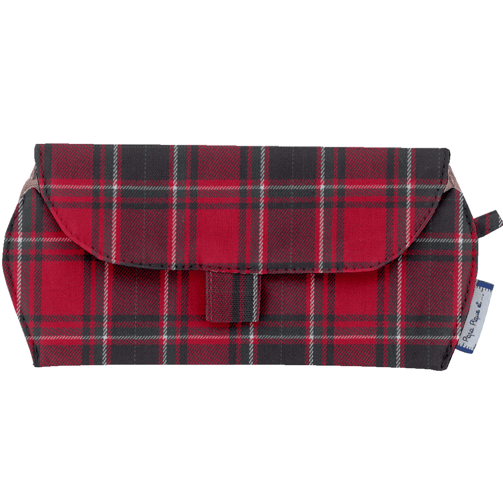 Etui À Lunettes Tartan Rouge