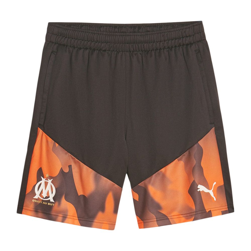 Puma OM TRG - Short Homme black/rickie orange