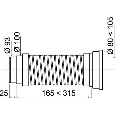 Pipe souple L. 380 mm Wirquin