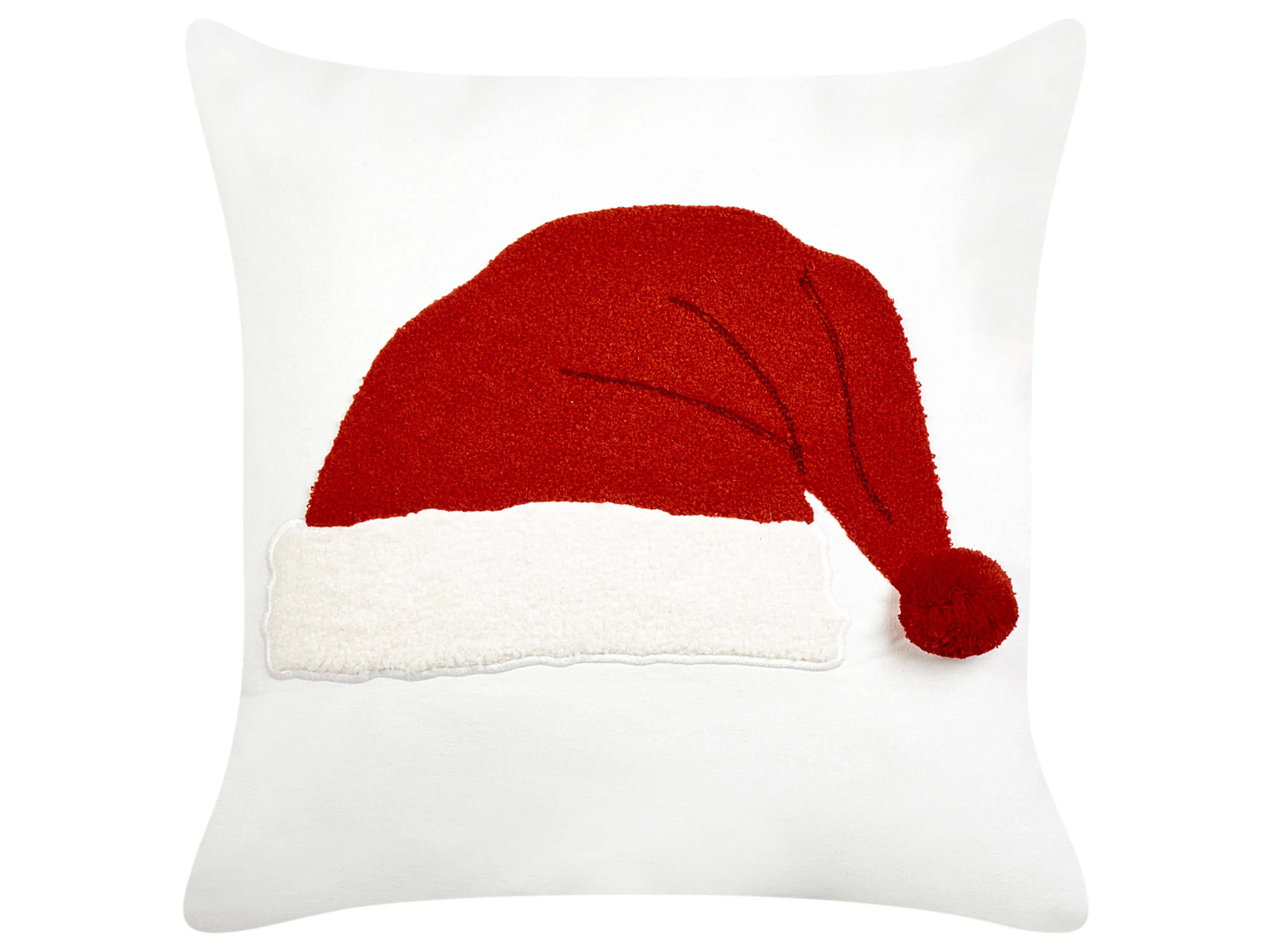 Set van 2 sierkussens PRETZEL Katoen 45 x 45 cm Wit kerstmotief