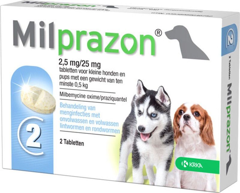 Milprazon Hond/Pup Klein 2 tabletten