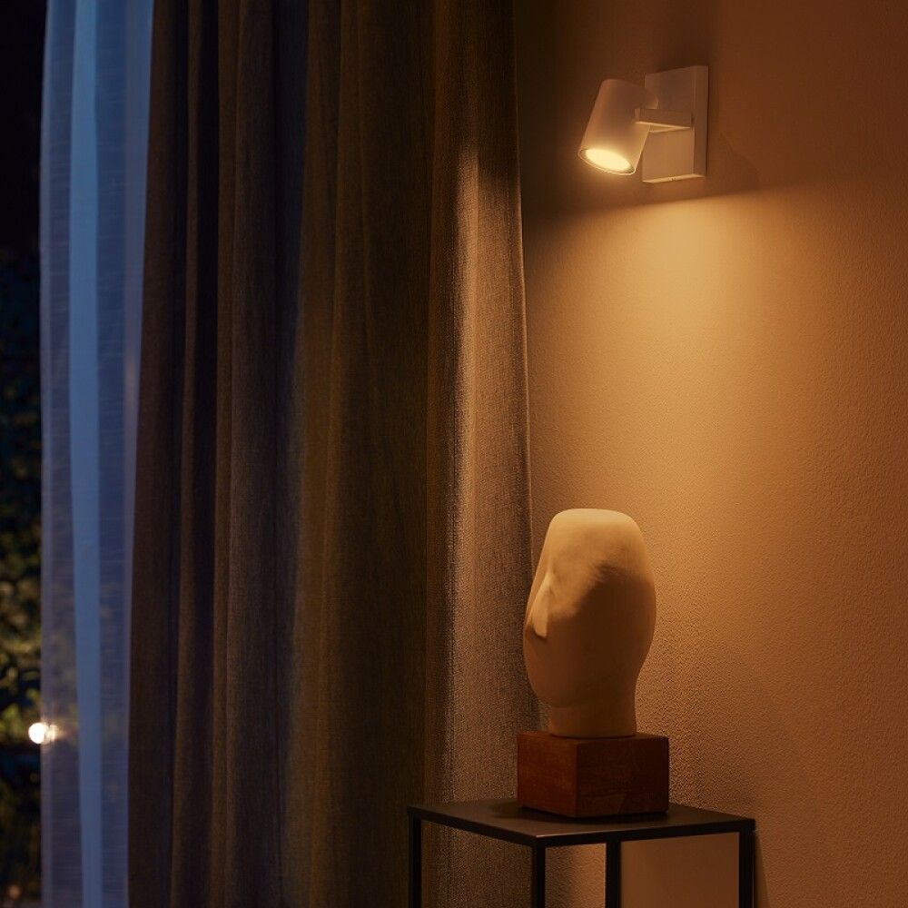 SPOTLAMPE PHILIPS HUE ARGENTA GU10 5,7W HVIT