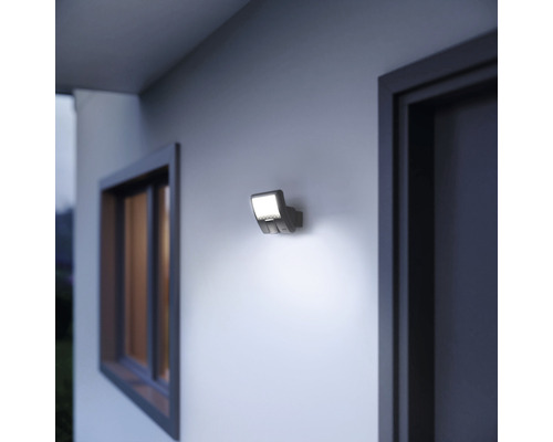 Steinel LED sensorspot 9,3W 862 lm 3000K 12x16 cm XLED Home Curved S antraciet