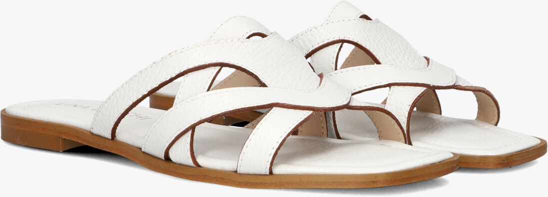 witte lina locchi slippers led slipper met gesp