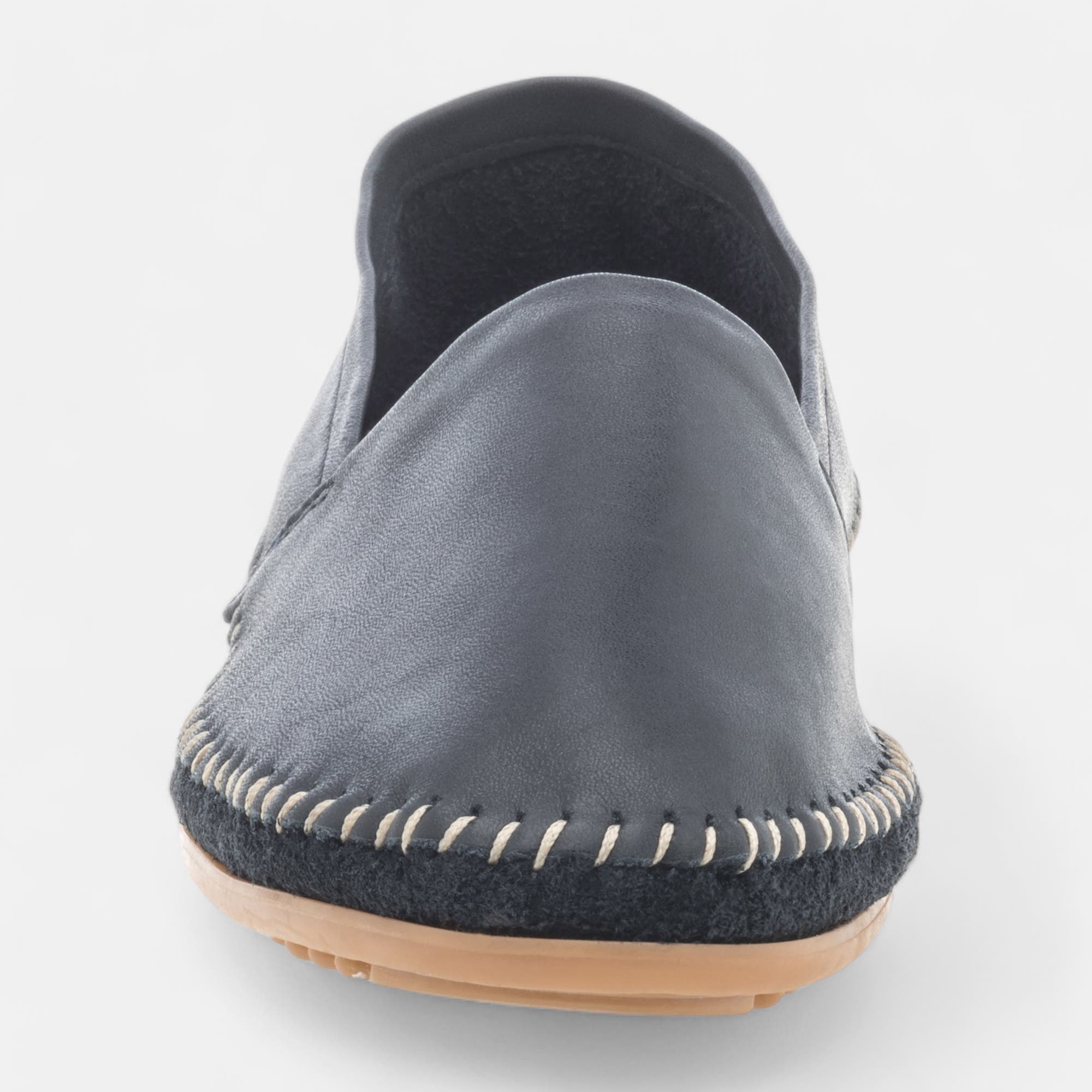 Mocassins Femme en cuir bleu marine
