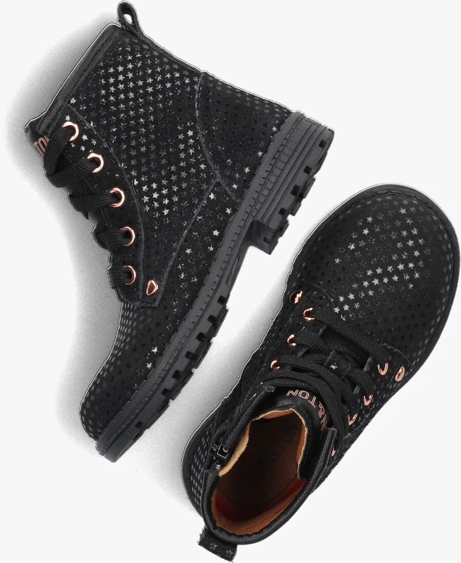 TON & TON zwarte ton & ton veterboots hedvig