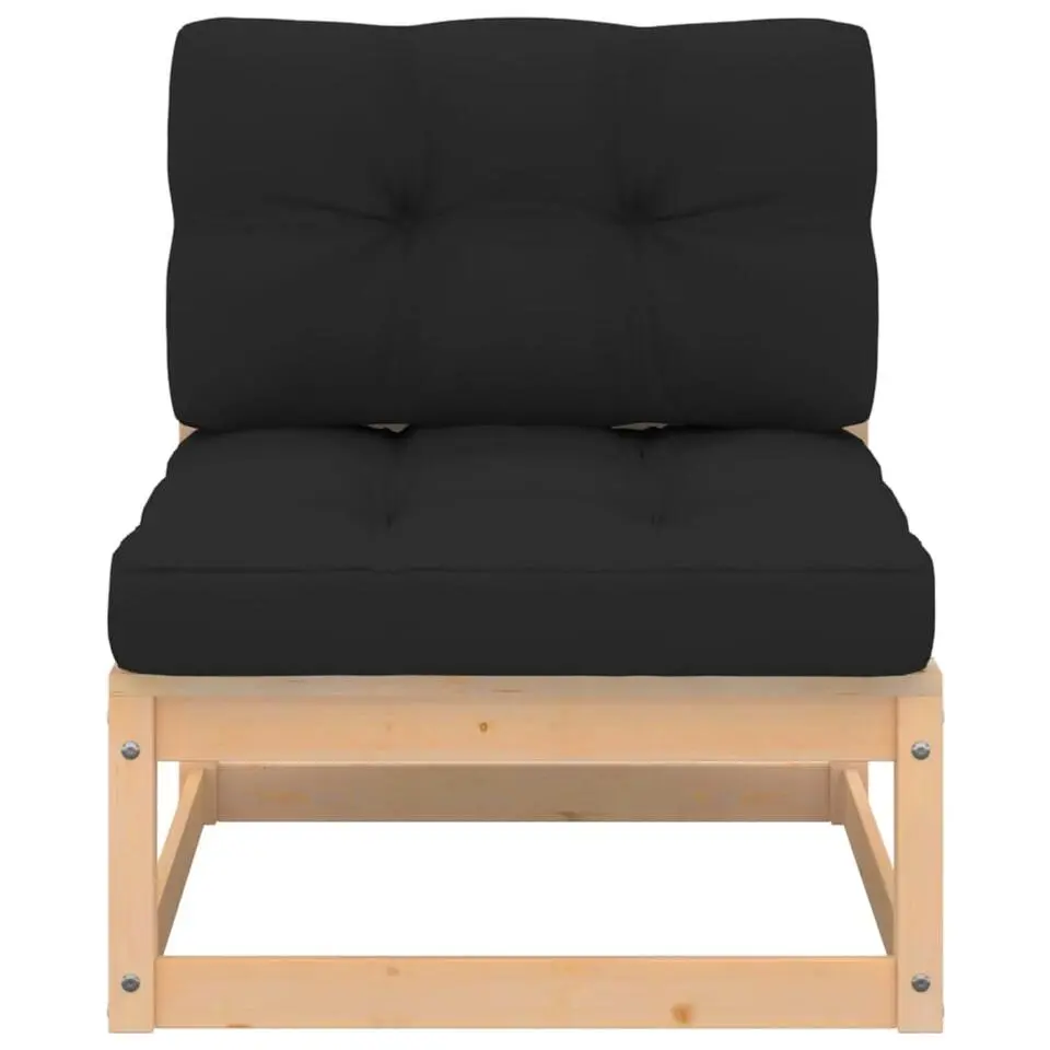 vidaXL - Loungeset - Antraciet - Grenenhout - 4 stuks