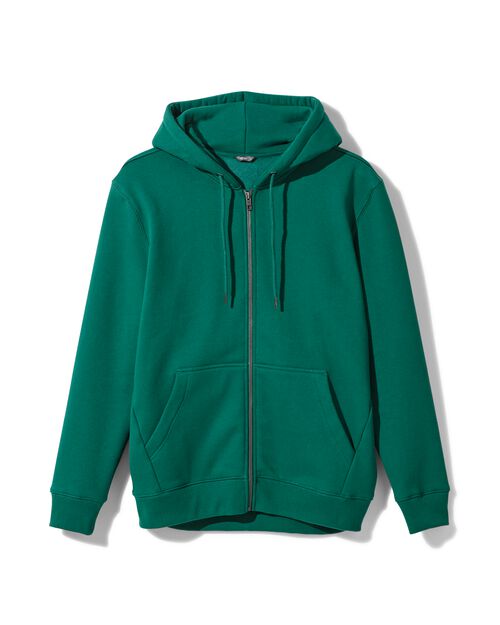 gilet sweat homme avec capuche vert
