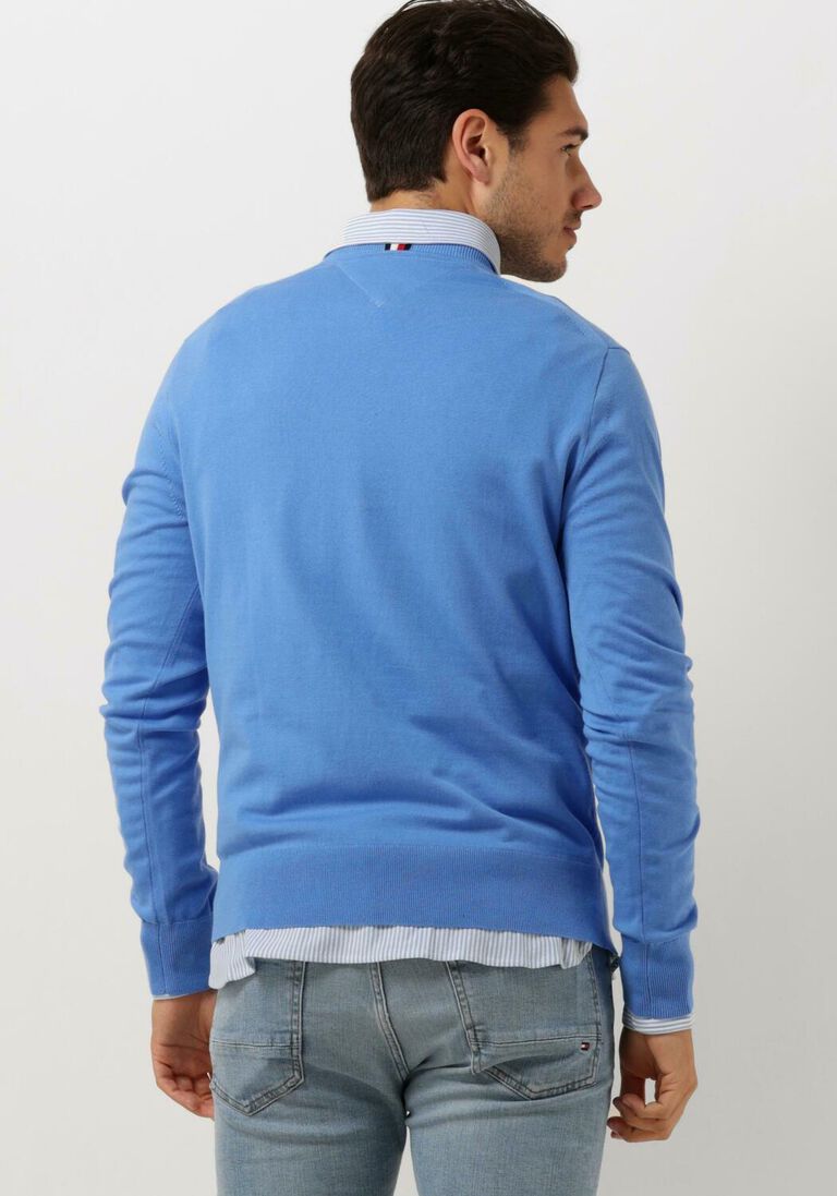 TOMMY HILFIGER blauwe tommy hilfiger trui 1985 crew neck sweater