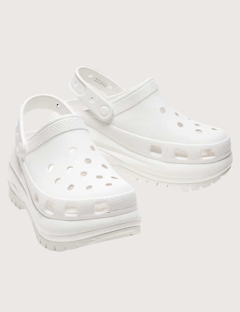 CROCS SABOTS FEMME MEGA CRUSH CLOG BLANC