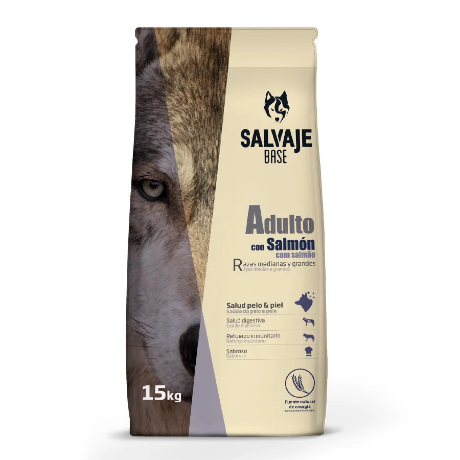 Ração para cães adultos Wild Base com salmão