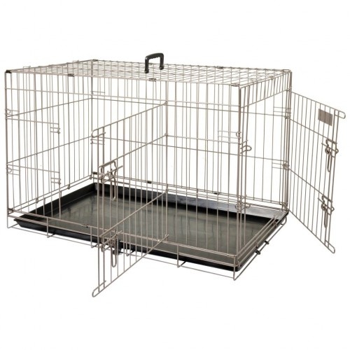 gaiola de metal marrom para cães