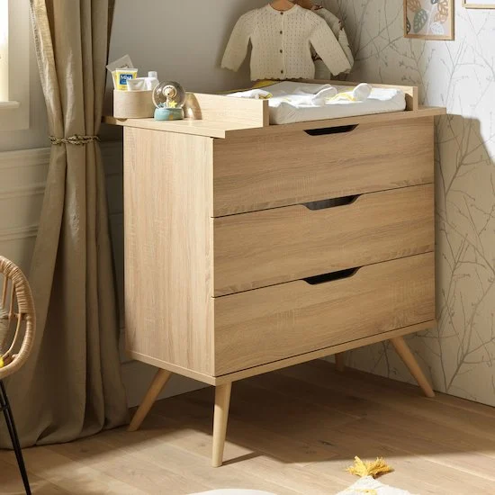 Sixties Commode 3 tiroirs   Bois        de               Sauthon Baby's Sweet Home