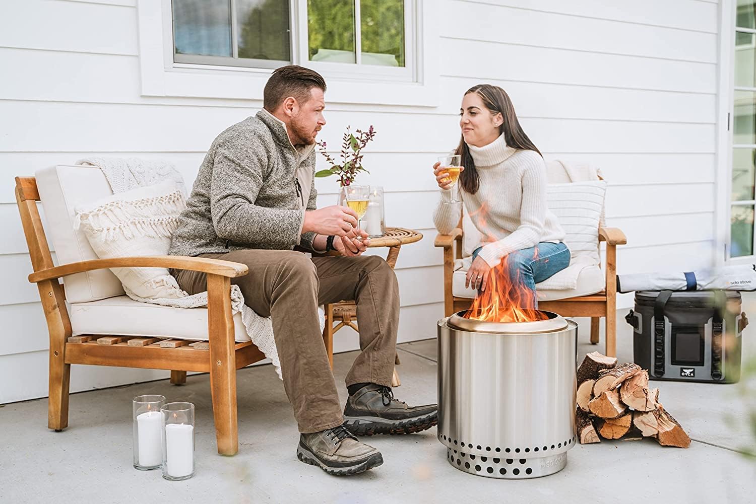 Solo Stove Feuerschale Ranger 2.0 mit Standfuß | Feuerstelle zur Raucharmen Holzverbrennung, Herausnehmbare Auffangschale, Mobile Outdoor Feuertonne für Unterwegs, Edelstahl, 38 x 41,5 cm, 7,3 kg