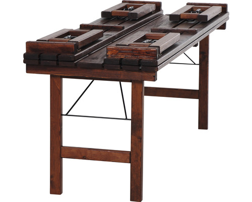 Biertentset, festivaltentset, HG tafel, 2 banken, bruin