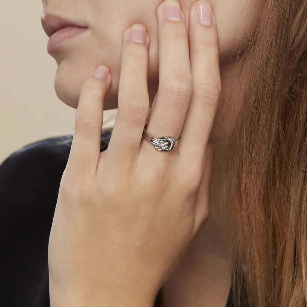Bague Seasaidh Argent Blanc