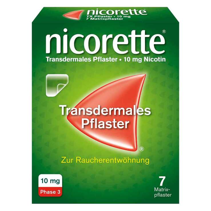 nicorette Nikotinpflaster, 10 mg Nikotin, 7 St