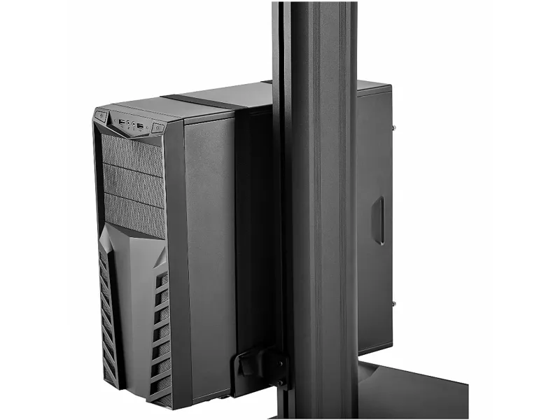 StarTech.com Mobile Workstation Cart with Monitor Mount, CPU/PC Holder, Keyboard Tray, Ergonomic Height Adjustable Desktop Computer Cart, Rolling Mobile Standing Workstation on Wheels - Portable Stand-Up Cart - Vogn med hjul - for LCD-display/PC-udst