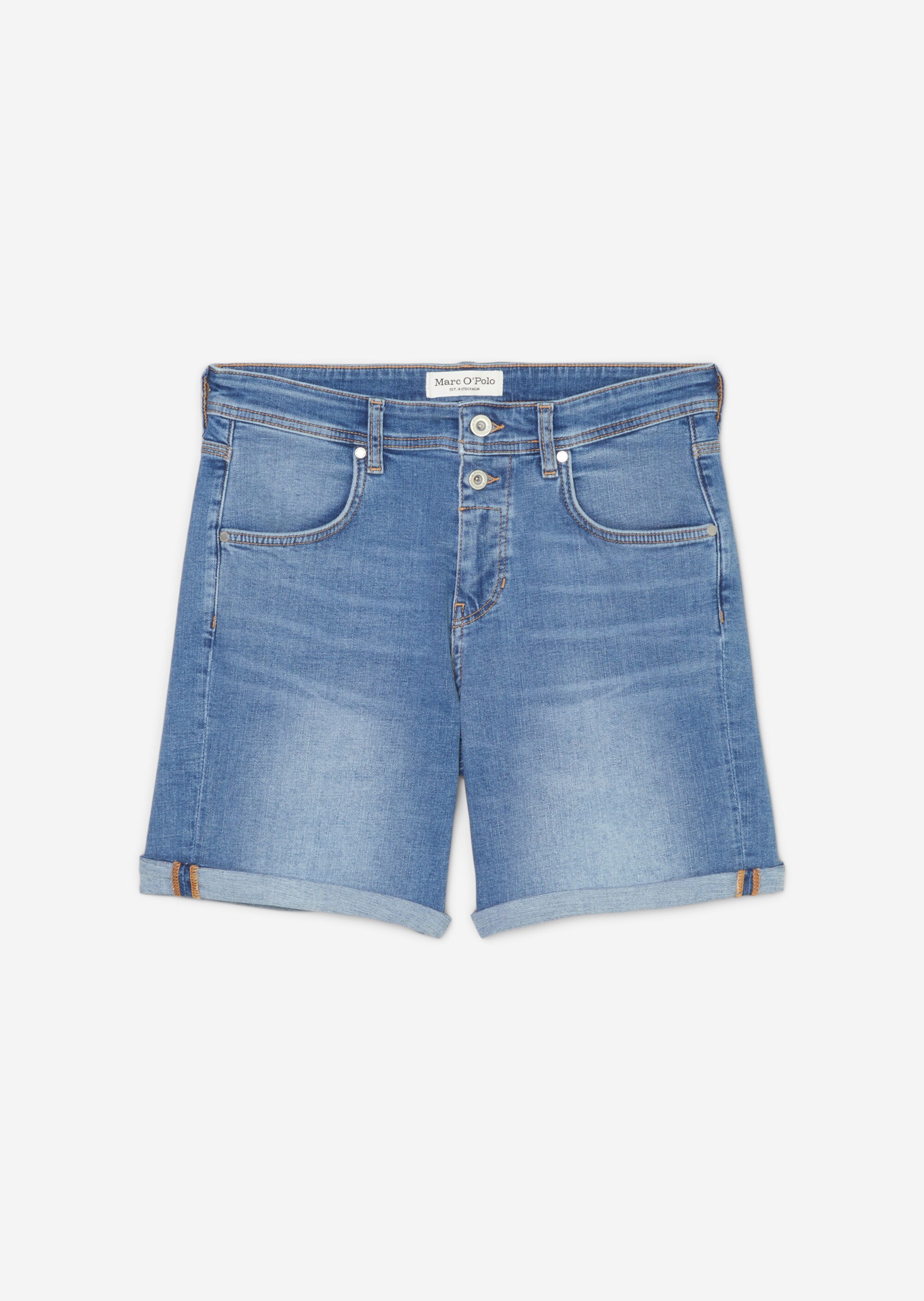 Jeans-Shorts Modell THEDA boyfriend mid waist aus Baumwoll-Mix