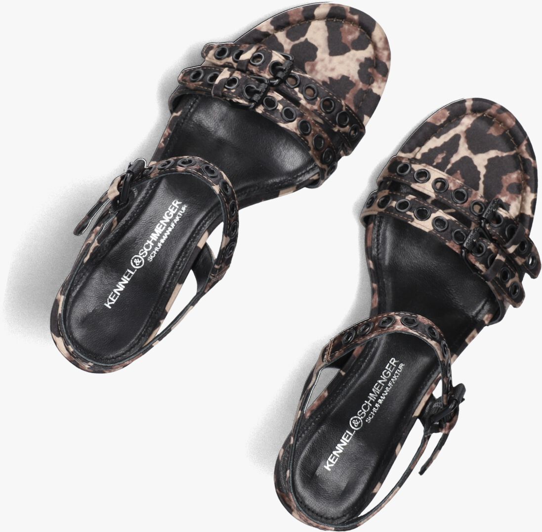 bruine kennel & schmenger sandalen met hak 76600