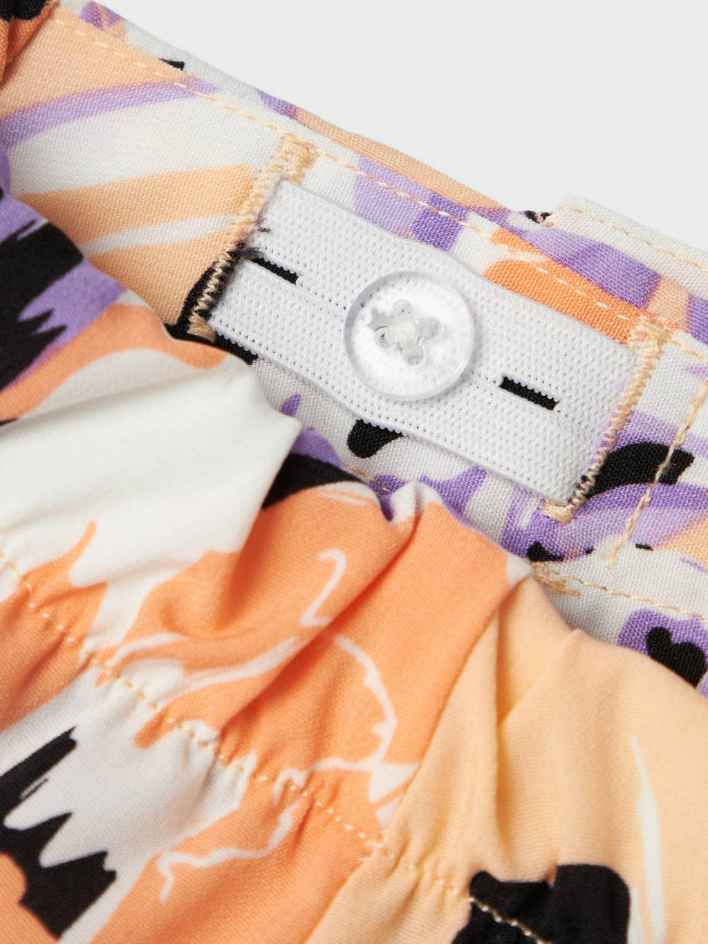 NAME IT skort NMFVINAYA met all over print en volant oranje/lila/wit