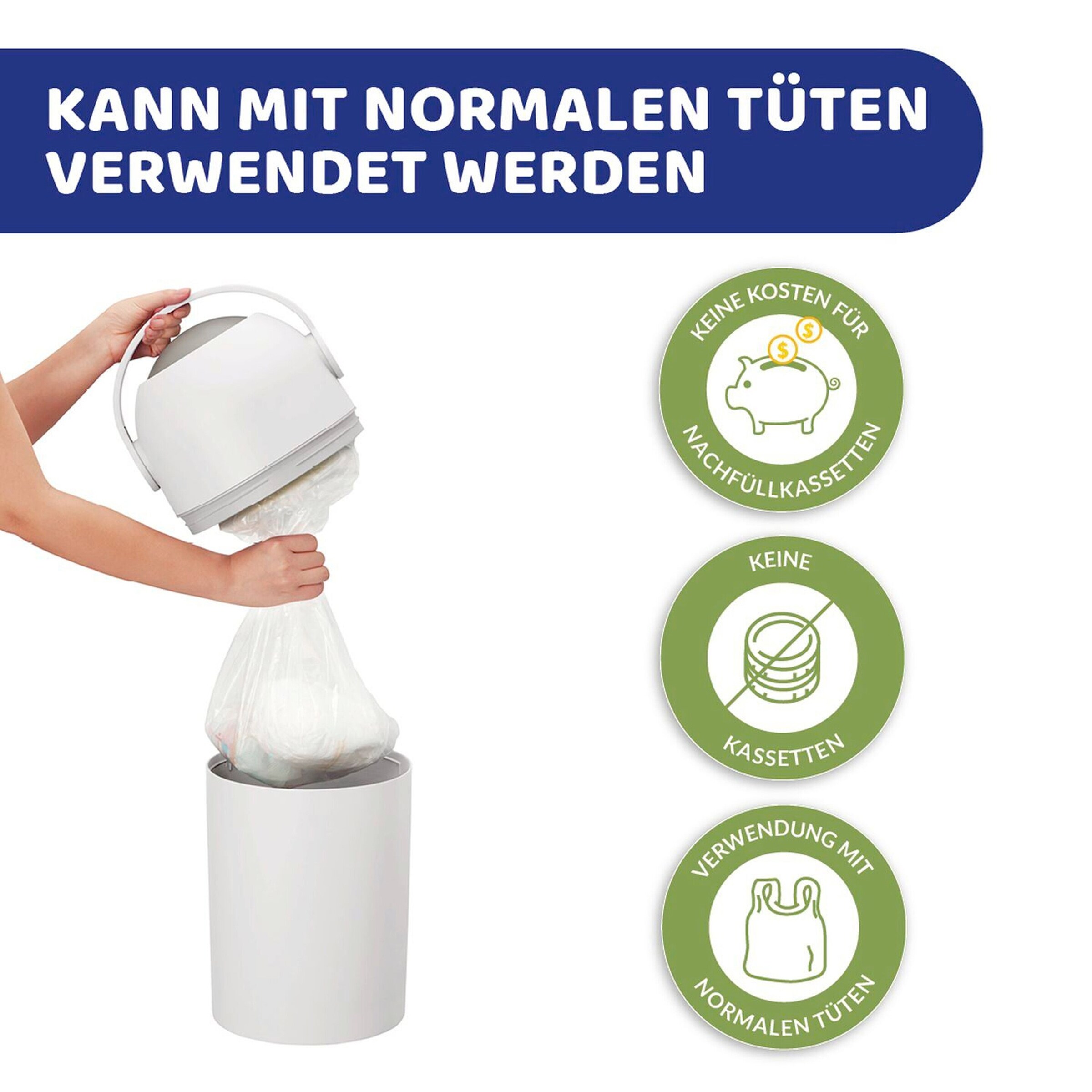 Chicco Windeleimer Odour Off white