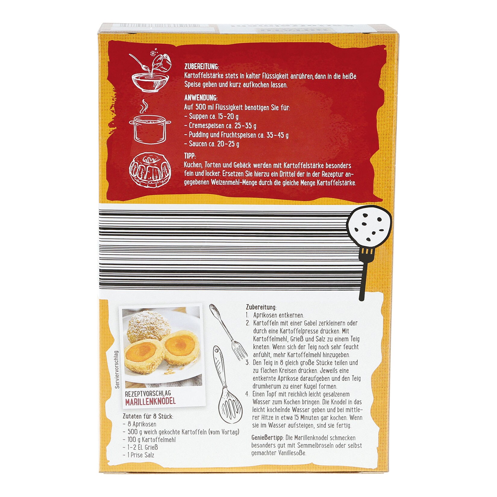 Botato Kartoffelmehl feine Kartoffelstärke 500 g, 18er Pack