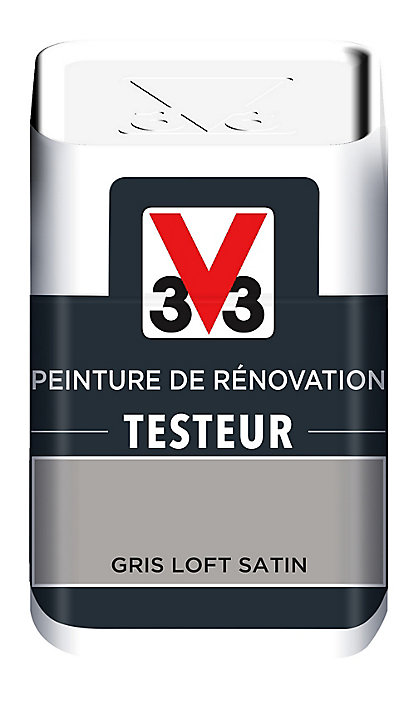 Testeur peinture de rénovation V33 gris loft satin 50ml