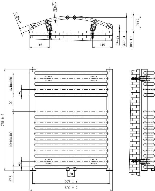 Plieger - Palermo NXT - Gebogen Radiator - Wit - 60x73.5cm