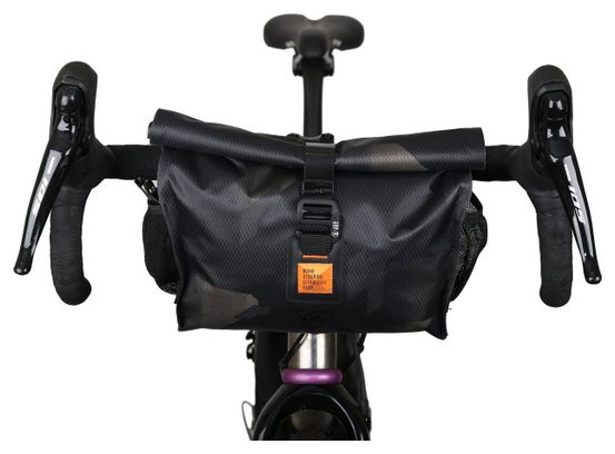Sacoche de Guidon Woho XTouring Add-on Handlebar Pack Dry 3L Noir Cyber-Camo Diamond